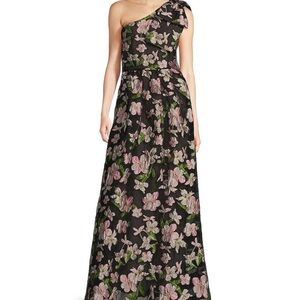 Elegant Floral One-Shoulder Dress